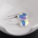Earrings with rhinestones "Radiance of stone" Rainbow color in silver