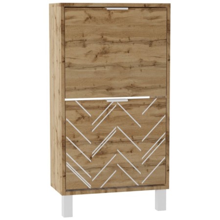Higs shoe cabinet, 500 × 230 × 942 mm, color of oak vanan / white
