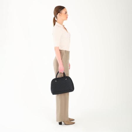 Female bag Textura, tout, average size, black color-8