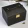 Casket to the leatherette for jewelry "Matte Black" 12.3x17.3x13.7 cm