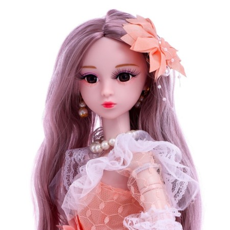 Interactive hinge doll "Olya" in a dress, with a remote control-1