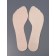 Half -slopes for shoes, on an adhesive base, 22 cm, universal, beige color