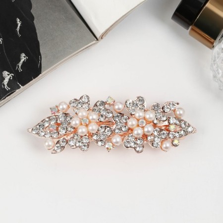Hair hairpin "Milada" flowers petals, 9 cm