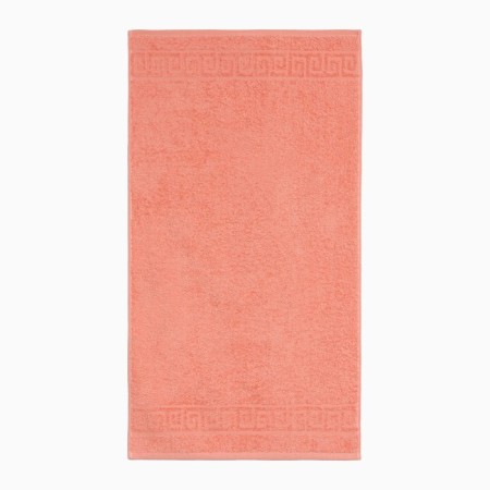 Terry towel with a border 50x90 cm, peach, cotton 100%, 430g/m2-1