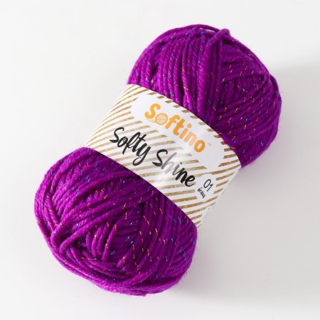 Yarn 70% acrylic, 30% silk "Softy Shine" 50 g 85 m color 15 blackberry-1