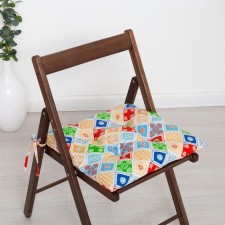 Pillow on a mosaic chair is blue 40x40cm, horny, 150 g/m2, Hollofiber