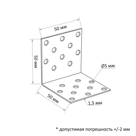 Corner Fixing equilateral tundra Krep, 50x50x50x1.5mm-1