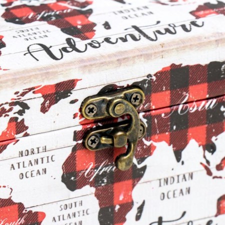 Casket wood to the leatherette "Map. Adventure" 10x12x18 cm-3