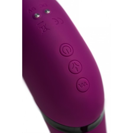 Turnoven vibrator with vacuum stimulation Jos Spinser, 23 cm, silicone, purple color-6