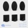 Set of metal self -adhesive hooks Savanna Black Loft Drop Box, 6 pcs