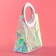 Gift package from PVC, White, Iridiscent, 20 x 18 x 10 cm