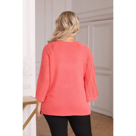 Female jumper, size 52, coral color-8