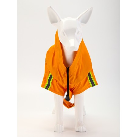 Dog jacket with lining, size M (ds 30, og 41 cm, weight 4-6 kg), orange-2