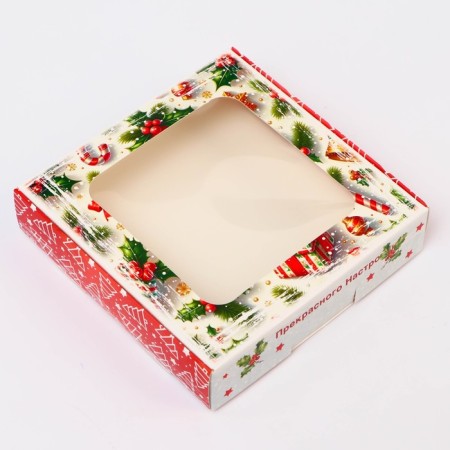 Gift box team with the window "Beautiful mood", 13 x 13 x 3 cm-2