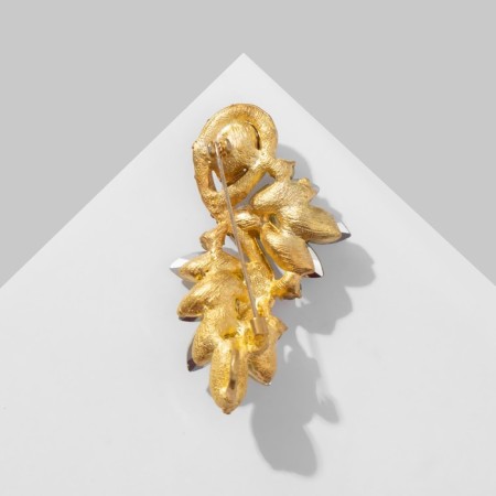 Book "Branch" with a curl, the color is brown-green in matte gold-1