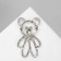 Bear "Bear" toy, black color in silver