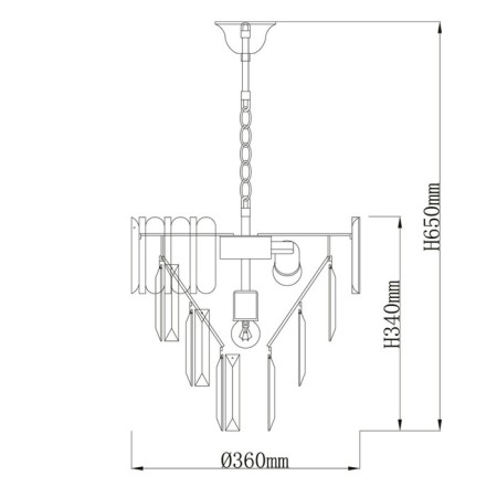 Breeze lamp, size 36x65x36 cm, E27-2