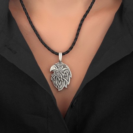 Pension-Obelov "Eagle" defender, color black silver on a black lace, 60 cm-3