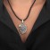 Pension-Obelov "Eagle" defender, color black silver on a black lace, 60 cm