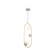 Suspended lamp with a replaceable lamp Ambrella Light, Crystal, Tr5431, 2XG9, Color Gold
