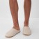 Male slippers, eco size 42-43, beige strip