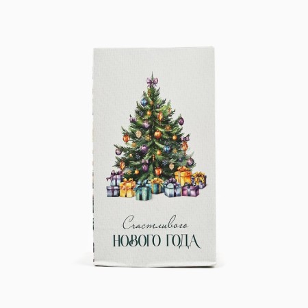 A package without the handles of "Happy New Year", Christmas tree 10 x 19.5 x 7 cm, New Year-2