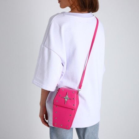 Youth bag on magnet, pink color-6