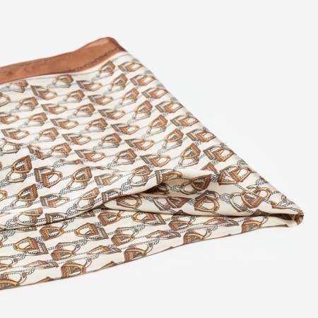 Women's scarf minku rr 70*70 cm, beige color-1