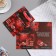 Postcard "Congratulations!" Glitter, Congrev, red background, 12x19.5 cm