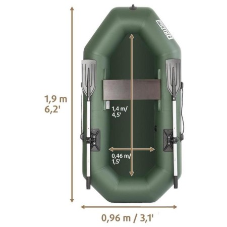 Breeze boat 190 with bums, green color-5