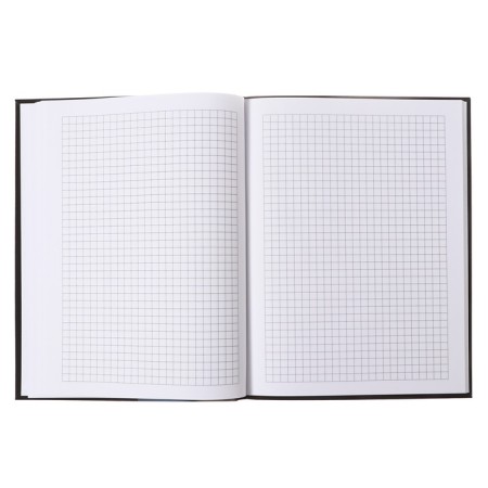 Business notebook A5 64 sheets in a cage, style. Fashion, cardboard cover, Soft-Touch lamination, selective varnish, block 60g/m2, mix-4