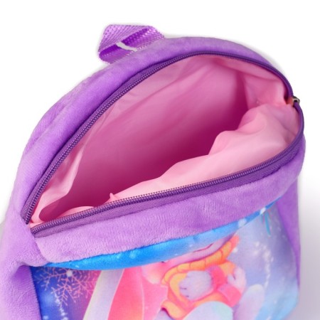 Baby plush backpack for the girl "Bunny", 26 x 24 cm, for the New Year-5