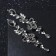 Hanging earrings with rhinestones "evening" magic, black and white color in gray metal, 10.5 cm