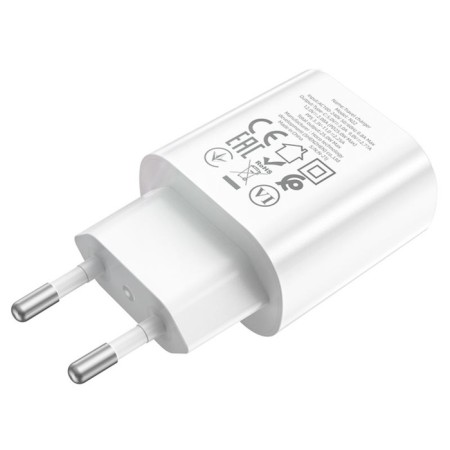 Network charger Hoco N22, 1 Type-C, 25 W, PD + Qc, White-1