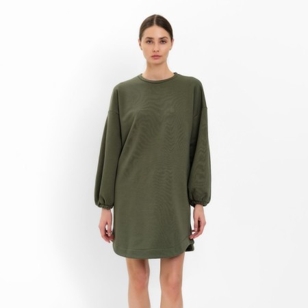 Women's dress Minaku: Casual Collection Khaki Color, Rr. 48