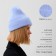 Women's hat minku with lapel, size 54-56, lilac color