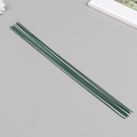 Wire for creativity varnished "Blumentag" 1.2 mm, 12 pcs, 40 cm, green