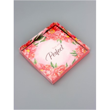 Cookie box, confectionery packaging, "beautiful", 21 x 21 x 3 cm-2