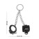 Leather keychain for a car key, handcuffs, genuine leather