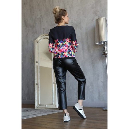 Female blouse, size 48, black color-10