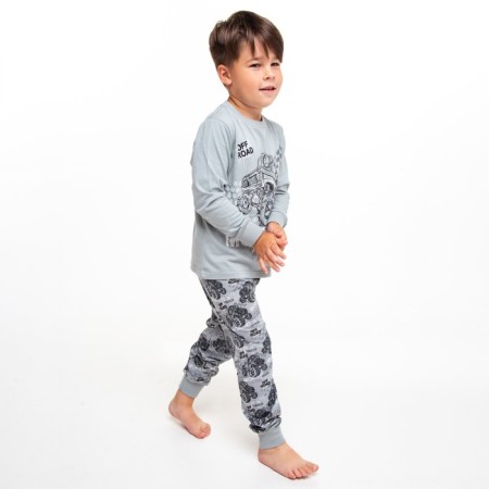 Pajamas for a boy, gray color, height 116 cm-2
