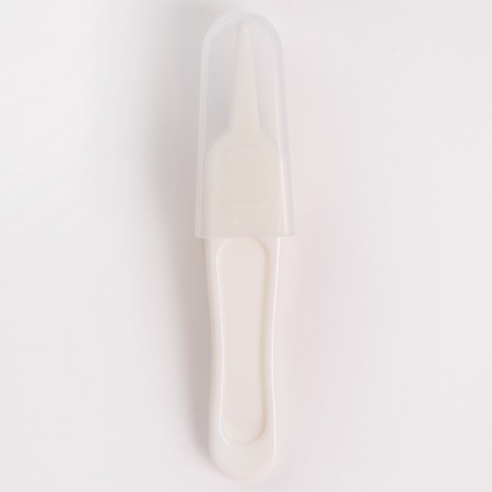 Pinzet for cleaning the nose, childish, with a cap, white color-2