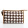 Lightning cosmetic bag, white/brown color