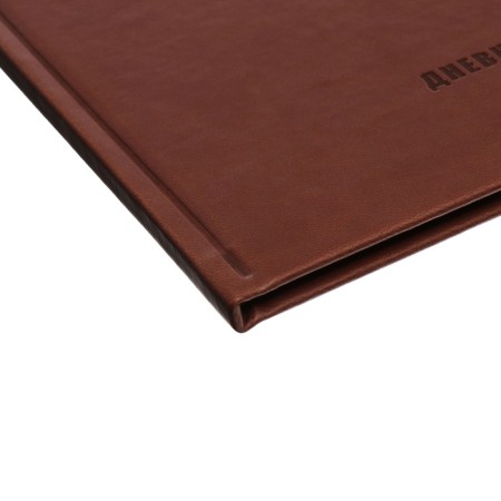 Diary of premium, leatherette Calligrata top, Vivevella, embossing coat of arms, brown-1
