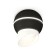 Lumber of the overhead Ambrella Light, XS11102043, MR16 GU5.3 LED 3W, 4200K, black sand, white matte