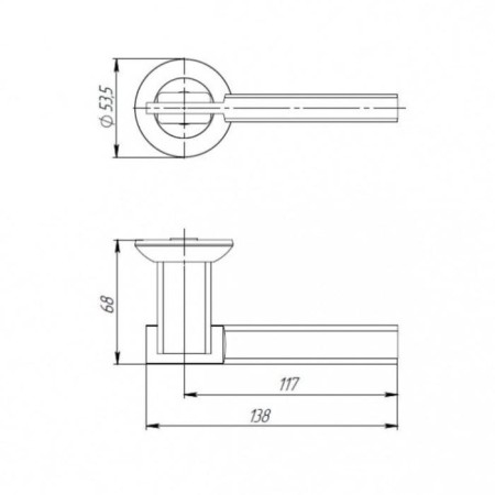 Separate handle City TL SN/CP-3, color matte nickel, chrome-1