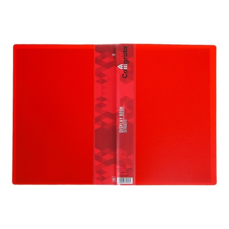 Folder with 20 liners A5, 500 μm, Calligrata, 9 mm, pocket on the spine, red-2