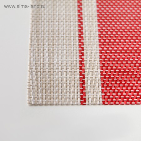 Serving napkin on the table "Two stripes", 45 × 30 cm, red color-5