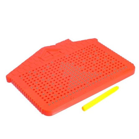 The training tablet "Magnetic drawing", New Year, red color, 375 holes-2