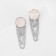 Earrings Assorted "Geometry" circle with a chain, color silver